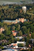 An aerial view of the University of Idaho's Moscow campus.